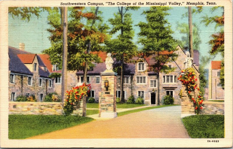 Vtg College of the Mississippi Valley Southwestern Campus Memphis TN Postcard