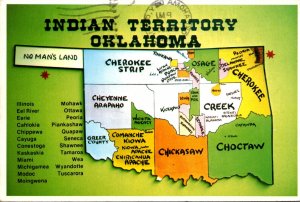 Oklahoma With Map Showing Indian Territories 1984