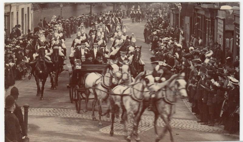 Berkshire; Royal Visit of King Edward VII & King of Spain RP PPC, Unused, 1905