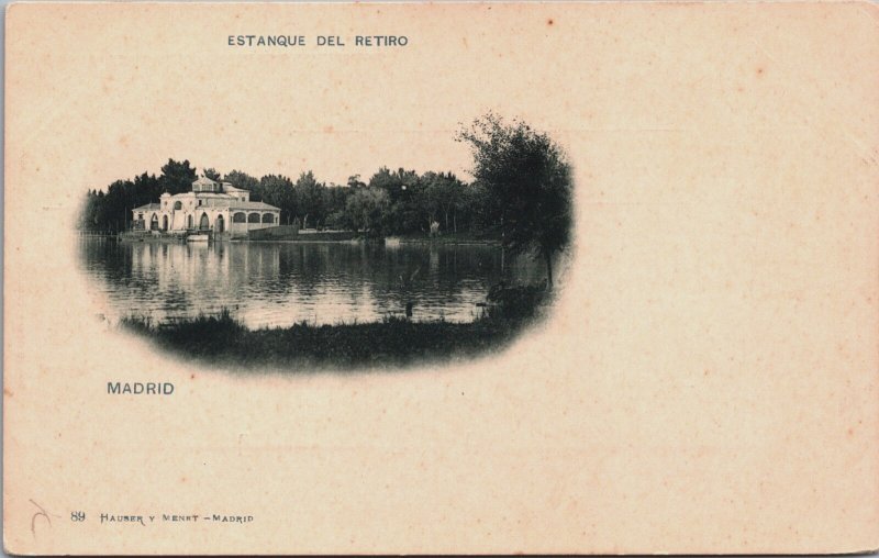 Spain Madrid Estanque Del Retiro Vintage Postcard C171