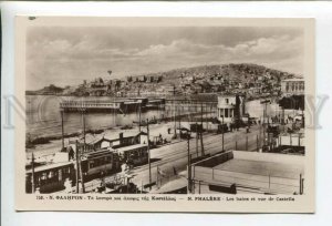 432860 Greece N.Phalere baths and view of Castella TRAMS Vintage photo postcard