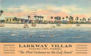 Postcard Florida Panama City Larkway Villas beach linen Teich occupation 23-7963