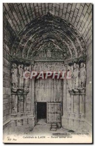 Laon - The Cathedral - lateral portal right - Old Postcard