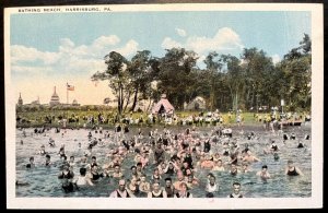 Vintage Postcard 1926 (City Island) Bathing Beach, Harrisburg, Pennsylvania