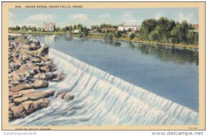 Idaho Idaho Falls The Snake River 1950 Curteich