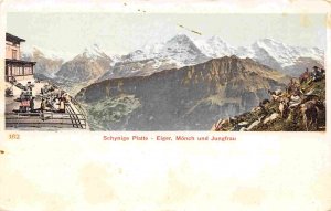 Schynige Platte Eiger Monch Jungfrau Swiss Alps Switzerland 1907c postcard