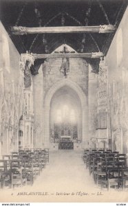 AMBLAINVILLE, France,1910-1920s, Interieur de l'Eglise