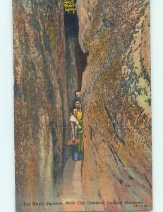 Unused Linen FAT MAN'S SQUEEZE ROCK FORMATION Lookout Mountain GA Q9547