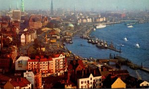Germany Hamburg Harbor Panoramic View