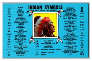 Postcard Indian Symbols And Their Meanings Vintage Standard View Card