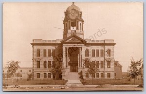 K46/ Aberdeen South Dakota Postcard RPPC c1910 Court House 324