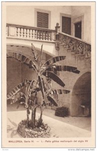 MALLORCA, Islas Baleares, Spain, 1900-1910s; Patio Gotico Mallorquin Del Sigl...