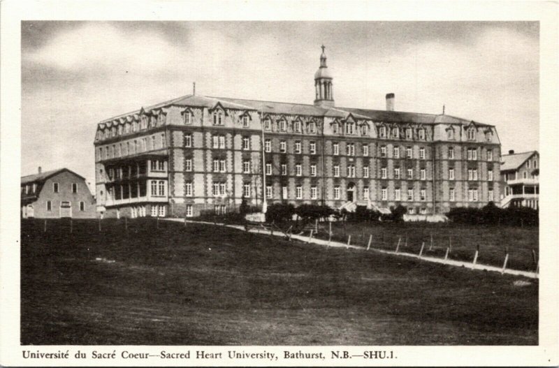 Postcard New Brunswick Bathurst Sacred Heart University ~1940 K28