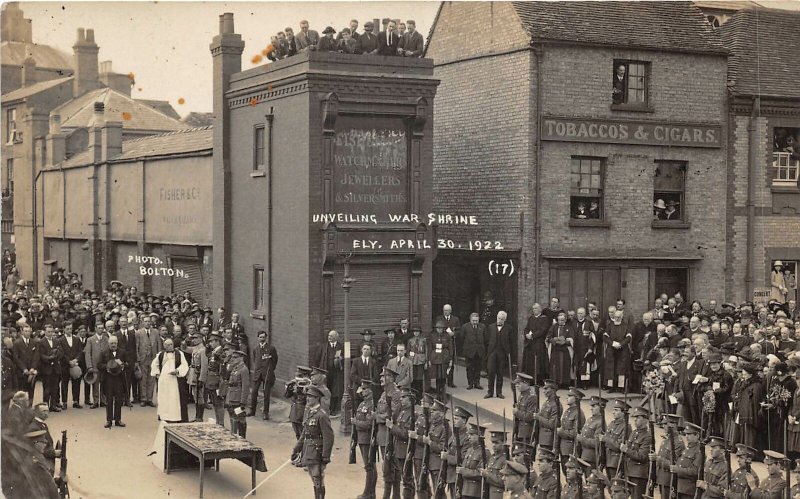 uk51643 unveiling war shire london real photo  Ely Cambridgeshire RARE Military