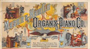Approx. Size: 2.75 x 5 Mason & Hamlin organ & piano company  Late 1800's Trad...
