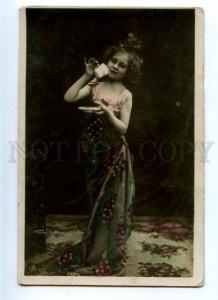 3161762 Girl as Lady w/ CUP of TEA vintage Photo NPG 1905 PC