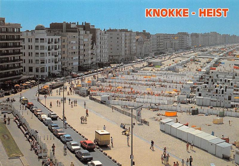 Belgium Knokke Heist Promenade Plage Voitures Cars Beach