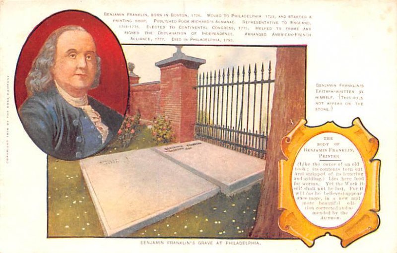 Benjamin Franklin's Grave Philadelphia, Pennsylvania PA  