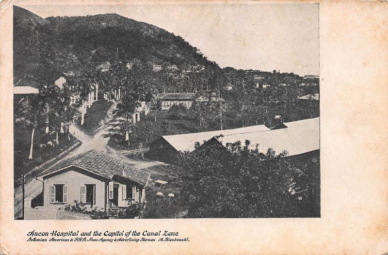 Ancon Hospital and the Capitol of the Canal Zone, very early postcard, Unused