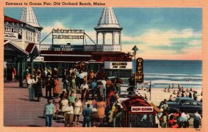 Old Orchard Beach, Maine - The entrance to the Ocean Pier - in the 1940s