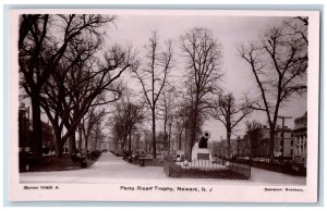 Newark New Jersey NJ Postcard Porto Rican Trophy Cannon c1940's RPPC Photo