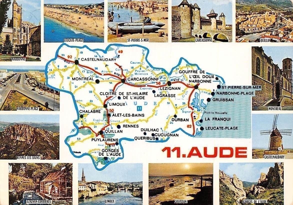 France Aude Multiviews Leucate Plage St Peirre S Mer Montreal Castelnaudary Hippostcard