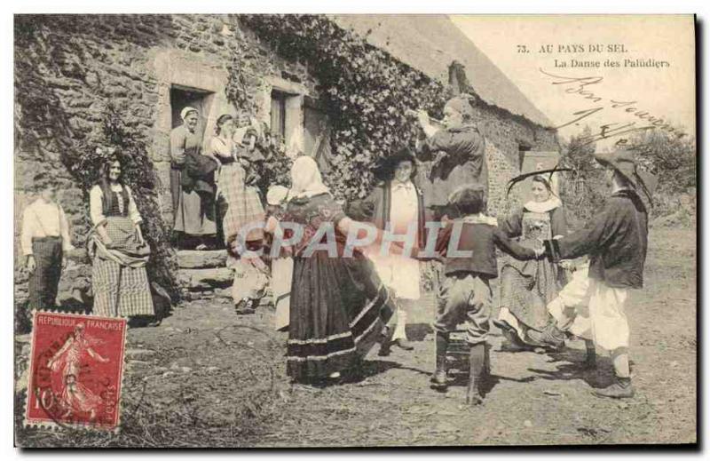 Old Postcard Folklore Saltmarsh In the land of the salt marsh dance