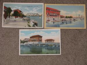 Albany Yacht Club, 3 different Views, Albany, N.Y., used & unused