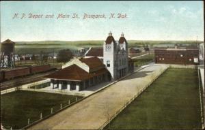 Bismarck ND NP Depot RR Station c1905 Postcard