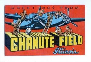 LP74 LARGE letter, Chanute Field, Ilinois, IL, Postcard, 