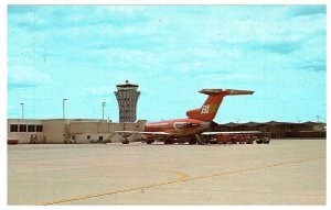 Austin's Tom Mueller Airport Airplane & Control Tower Postcard