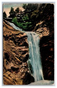 Bridal Veil Falls Colorado Springs Colorado CO DB Postcard E19