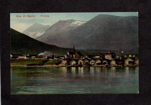 Norge Norway View Village of Mandal Carte Postale Postcard