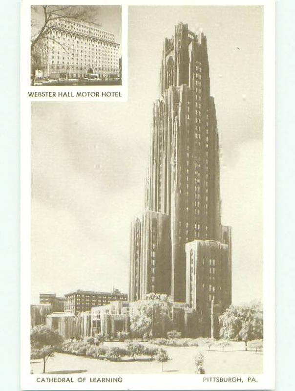 Pre-1980 CATHEDRAL AND WEBSTER HALL MOTEL Pittsburgh Pennsylvania PA HQ5828