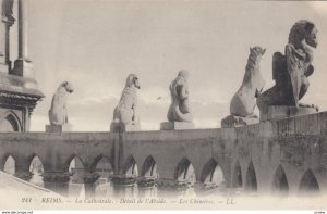 REIMS , France , 1900-10s ; Cathedral ; Gargoyles #3