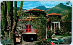 SAN JOSE PURUA, Michoacan MEXICO   View of Entrance  1950s Car Postcard