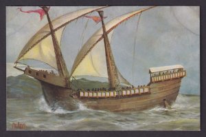 Vinatge postcard GERMANY Marine-Galerie Nr.100 - Venetian merchant ship