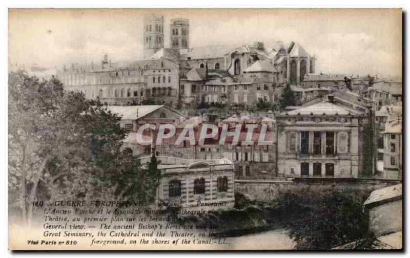 Verdun - L & # 39Ancien Eveche and Theater - Old Postcard