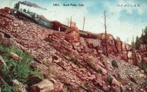 Vintage Postcard 1910's Rock Point Cliff Trail Tourist Attraction Colorado CO