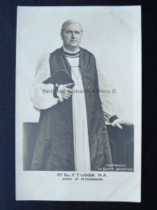 Cambridge RT. REV F.T.WOODS M.A. Bishop of Peterborough - Old RP Postcard
