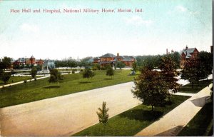 Mess Hall and Hospital, National Military Home, Marion IN Vintage Postcard K55