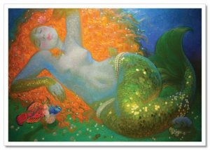 Fantasy Girl Mermaid by Victor Nizovtsev NEW Russian Modern Postcard