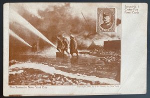 Mint Usa Real Picture Postcard RPPC Croker Fire Scenes New York City Serie #1