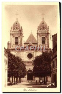 Old Postcard Dax Place des Tilleuls and the Cathedrale