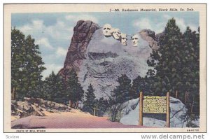 Mt. Rushmore Memorial, Black Hills, South Dakota,  PU-1949