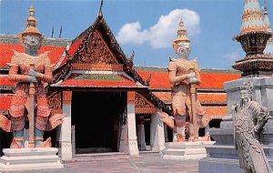 Inside Ground of Wat Phra Keo, Emerald Buddha Temple Bangkok Thailand Postal ...