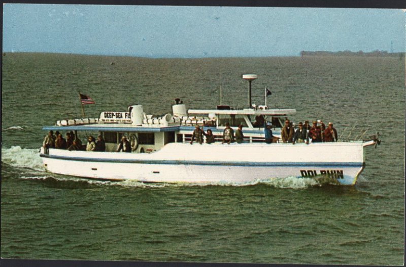 Florida Deluxe 65 ft. Party Fishing Boat DOLPHIN Gulf of Mexico 1950s-1970s