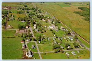 Kennan Wisconsin WI Postcard Aerial View City By The Side Of The Road Heart 1960