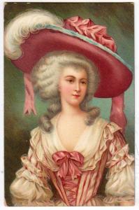 Fancy Dressed Lady with a Big Hat