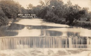 F68/ Westview Cleveland Ohio RPPC Postcard 1909 Rocky River Dam 2